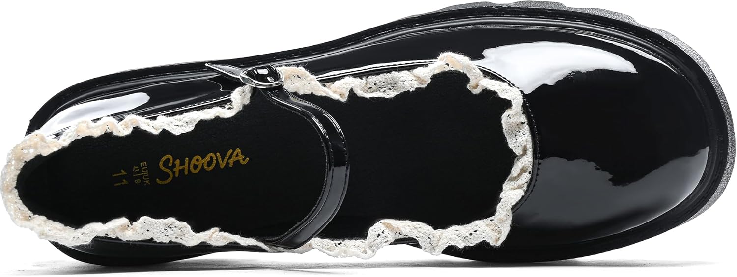Mary Jane Shoes for Women, Black Platform Mary Jane Pumps, Chunky Heel Dress Shoes, Cute - Image 3