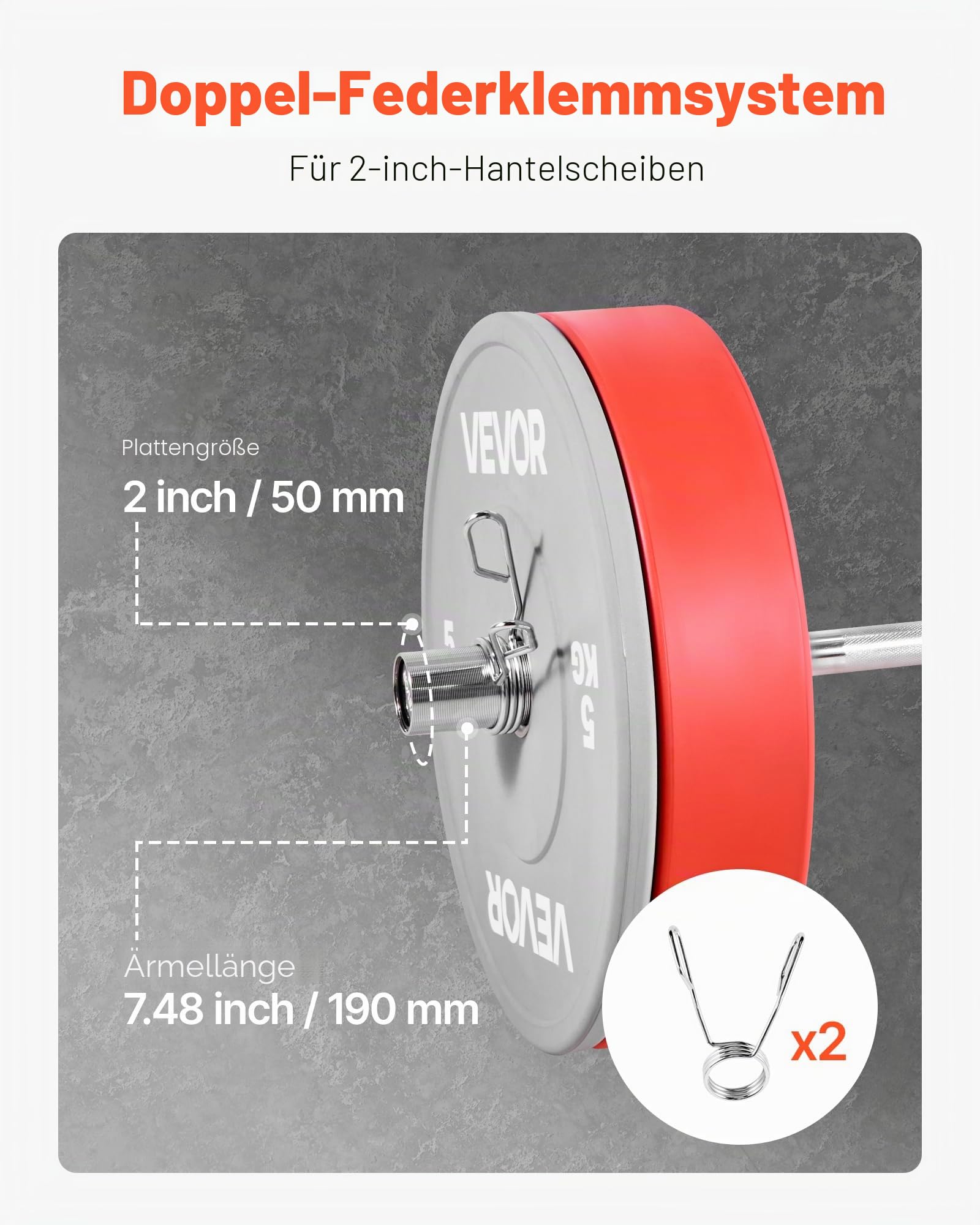 VEVOR Langhantelstange verchromte Zugstange 120 cm mit geriffeltem Griff für Krafttraining Gewichtheben Kniebeugen Kreuzheben Bankdrücken, Hantelstange für 5 cm Hantelscheiben mit 227 kg Tragkraft