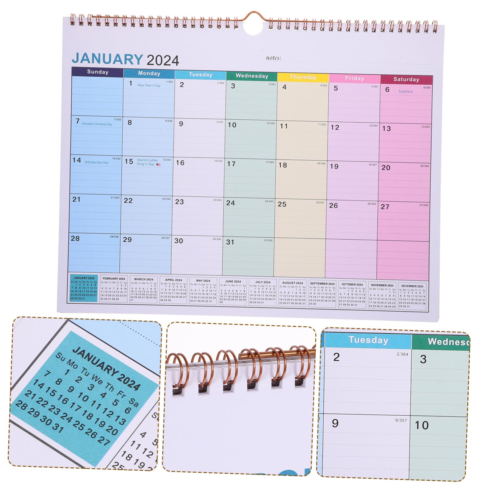 SEWACC 3stücke Wandkalender Für Büro Monatskalender Im Minimalistischen Design Englischer Wandkalender Mit Notizbereich Praktisch Und Dekorativ Für Zuhause Und Arbeitsplatz