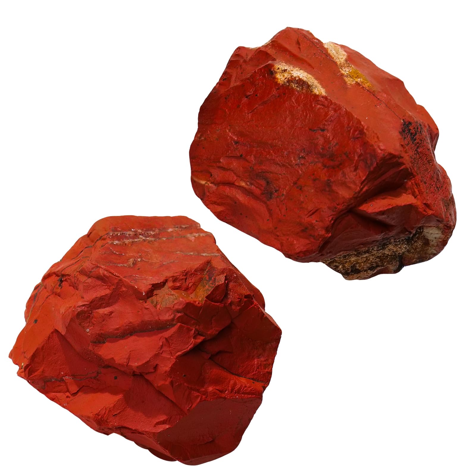 Apengshi Red Jasper Raw Crystals 2PCS Natural Rough Rocks Healing Crystal and Stones DIY Raw Stones Meditation Fountain Garden Home Decor