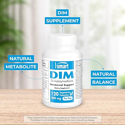 Miniatura 2 de Supersmart - Suplemento DIM de 400 mg por día (diindolilmetano) - Equilibrio natural para hombres y mujeres | Sin OMG y sin gluten - 120 cápsulas