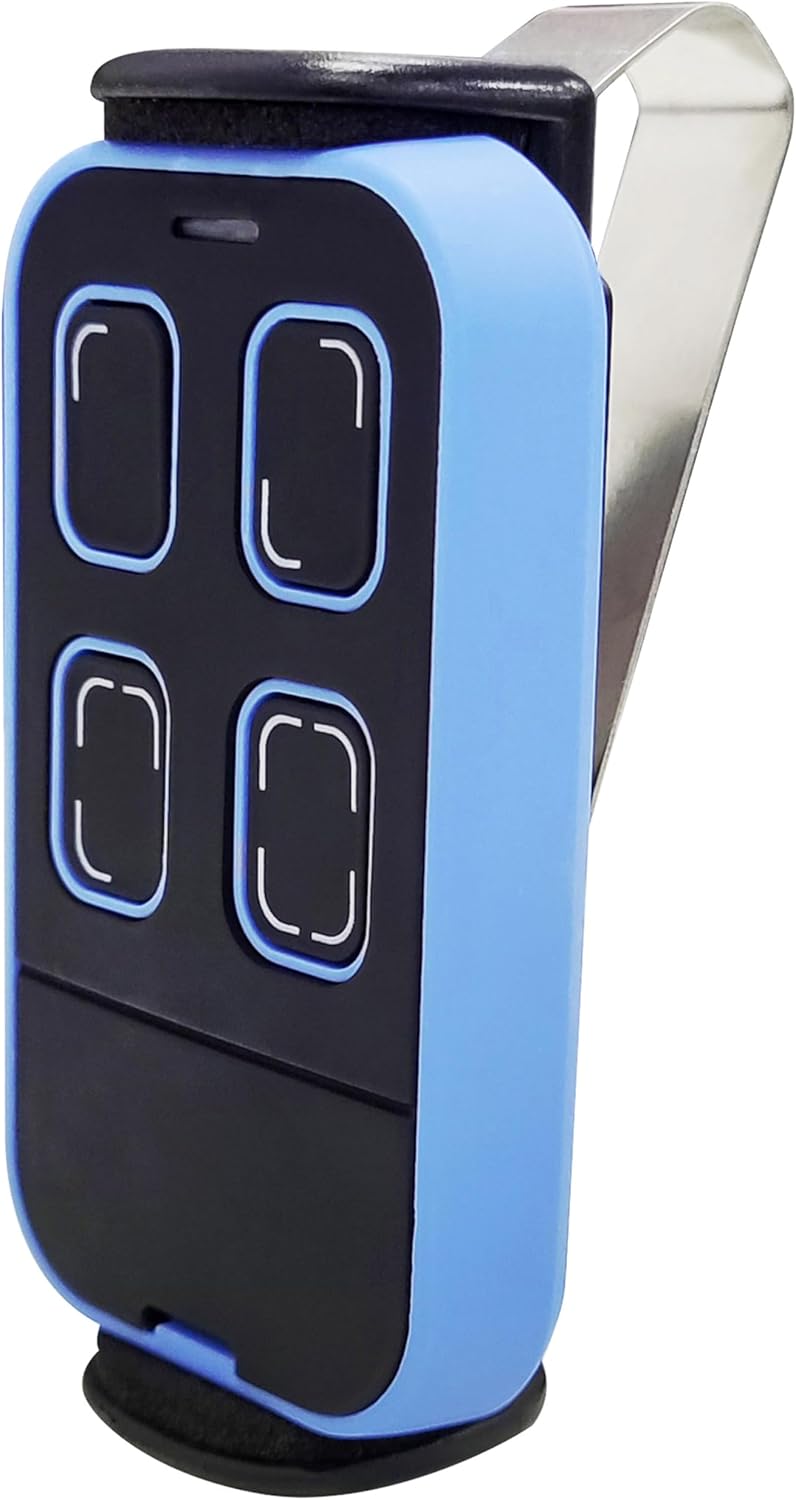 Universal Garage Door Remote Universal Gate Remote Control Cloning Homelink Programmable Learning 4-Button Multi Frequency 280MHZ-868MHZ (Blue)