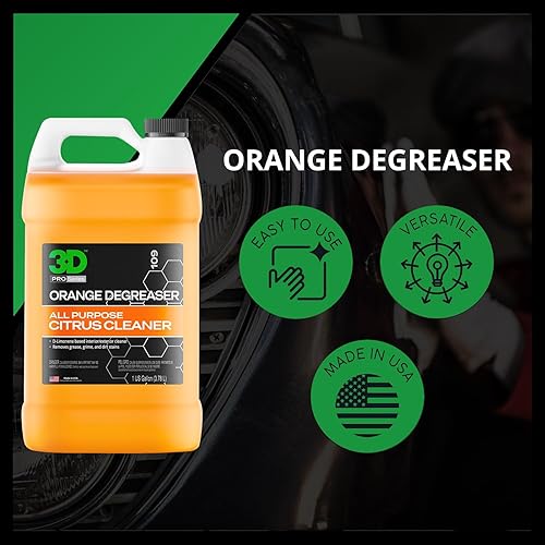 Miniatura 4 de 3D Desengrasante naranja – Limpiador de automóvil a base de cítricos para aceite, grasa, suciedad y adhesivos – A base de agua, no corrosivo