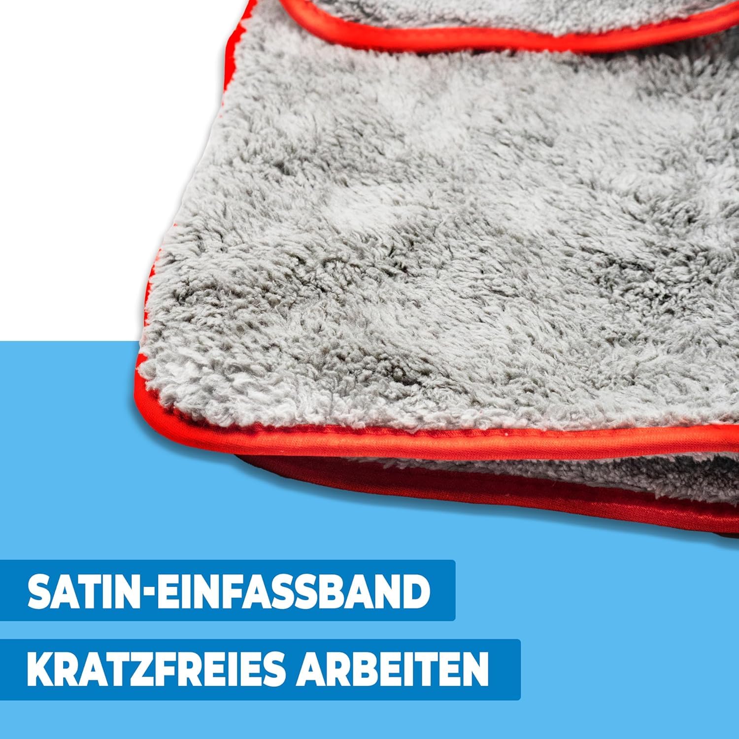 10X Premium Mikrofasertuch Autotuch 40×40 cm | Flauschige Poliertücher für Trocknung & Pflege – ultraweich, fusselfrei, kratzfrei, lackschonend, staubbindend, saugstark-für Auto, Motorrad