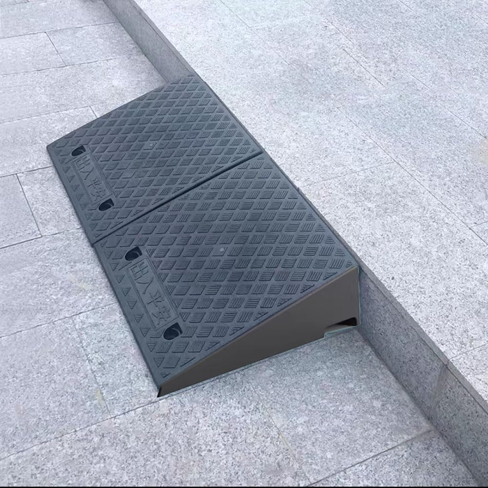 Rampa krawężnikowa, rampa podjazdowa, Przenośne rampy podjazdowe dla samochodów o wysokości 3" i 8", do garażu na chodniku(Giallo,H 7cm/2.8")
