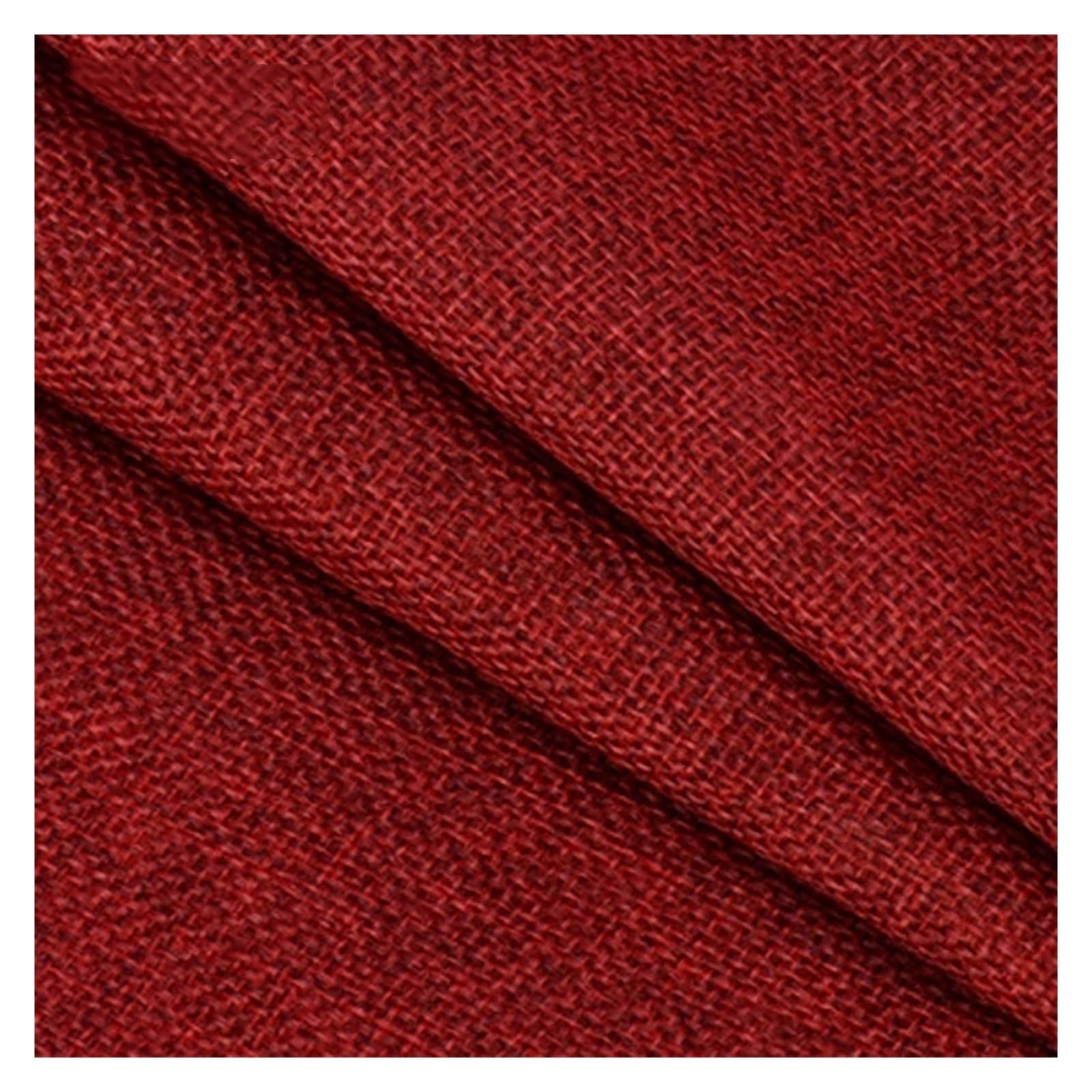Patch de réparation en tissu de lin bordeaux pour canapé et vêtements