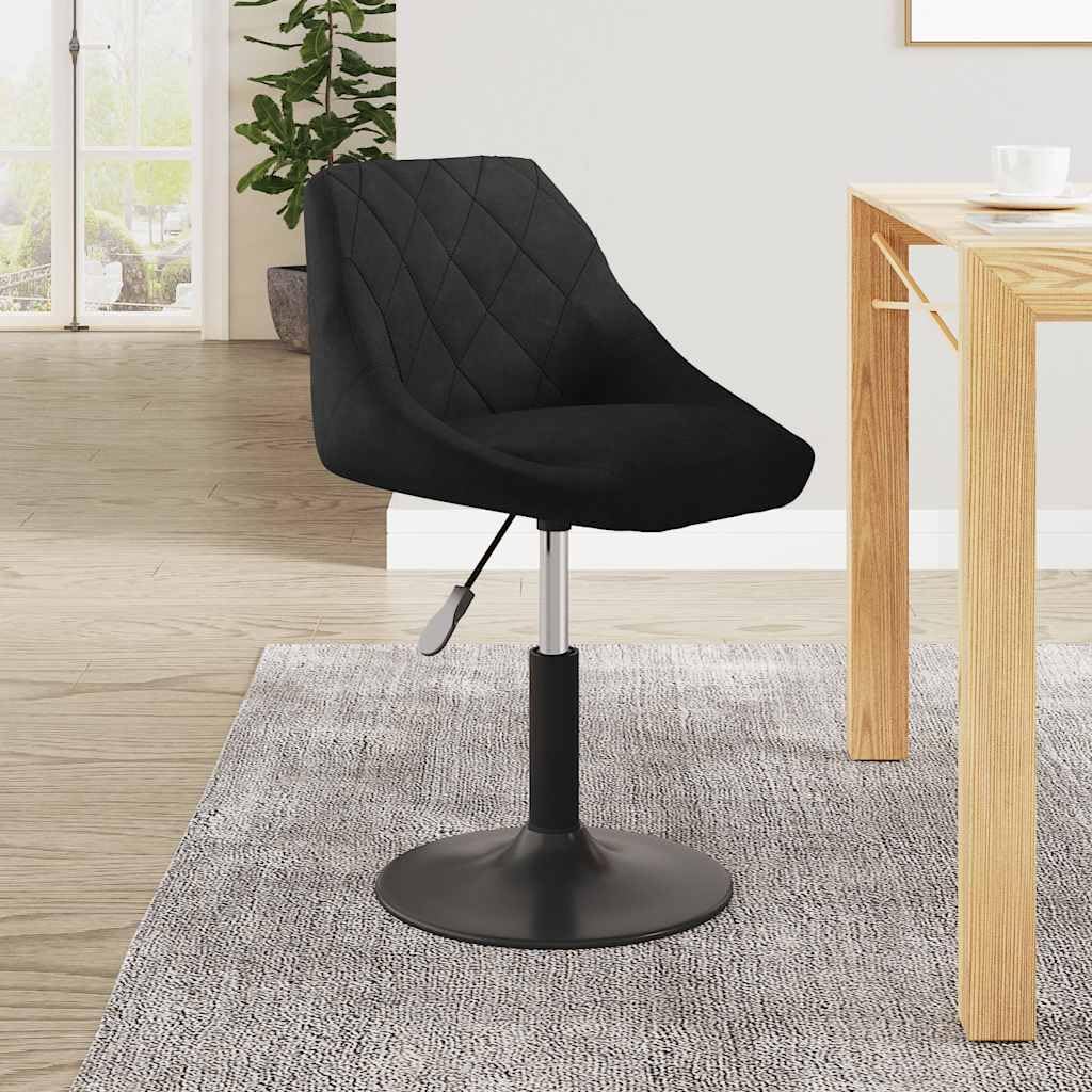 vidaXL Chaise de Salle à Manger Noir Velours