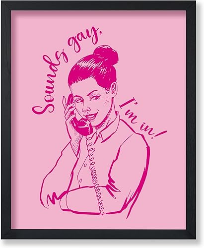 Miniatura 1 de Monem Art Sounds Gay Im In Poster - Retro Queer Print - Humorous Art - Preppy Art - Funky Art - Pink Trendy Art - Chic Boho Art - Funny Living Room