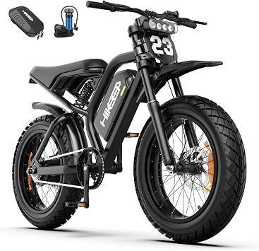 Electric Dirt Bike for Adults - 750W Ebike with Peak 1500W Motor, 48V 17.5Ah Battery, Full Suspension Fat Tire Electric Bicycle, 70 Miles Range, Mechanical Disc Brakes, Safety Tested to UL 2849