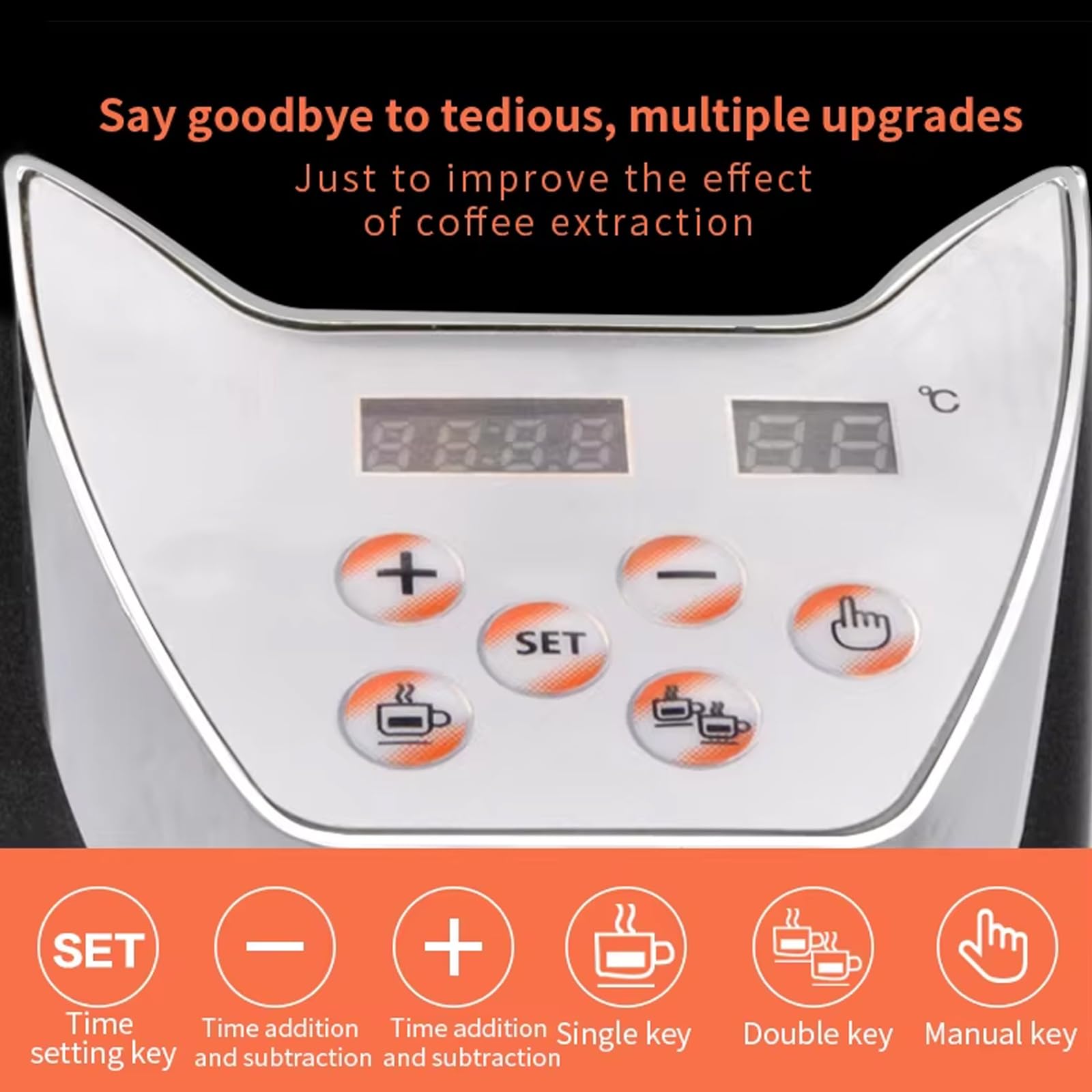 Molinillo de café eléctrico de muelas, cónico Profesional con 19 ajustes de molienda precisos y tolva de Granos de 1.5 L de Gran Capacidad, para Espresso, Moca, café de Filtro y vertido