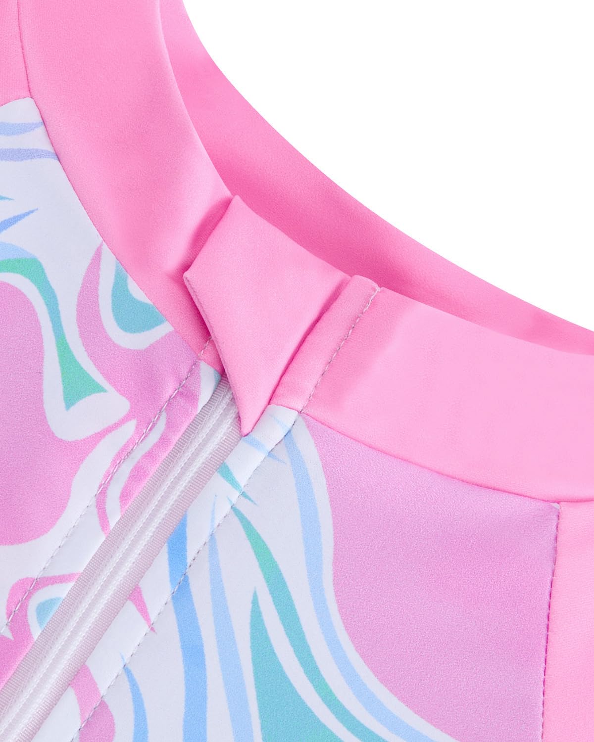 JiAmy Maillot de Bain Fille, Une Pièce Maillot de Bain pour Fille Plage à Séchage Rapide Anti UV pour Enfants Maillot avec Fermeture éclair 4-9 Ans