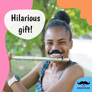 Flute-stache - The Original Clip-on mustache for Flute by Brasstache