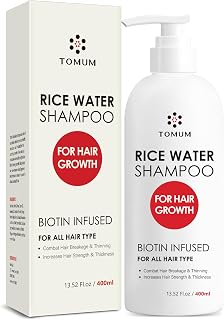 Hair Growth Shampoo for Men and Women:Advanced Rice Water Hair Growth Shampoo - Promotes Strength, Health, and Thicker Hair | Natural Formula with Biotin for Thinning Hair and Hair Loss