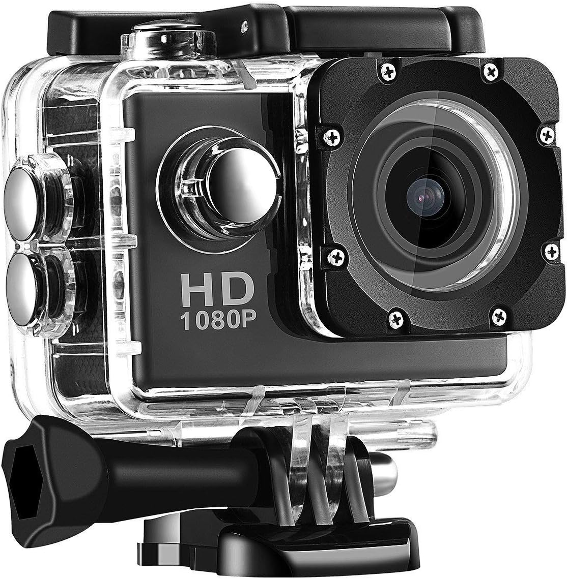 Kingsgate Full Hd 1080P Action Camera with 170° Ultra Wide-Angle Lens & Full Accessories Waterproof Digital Cam