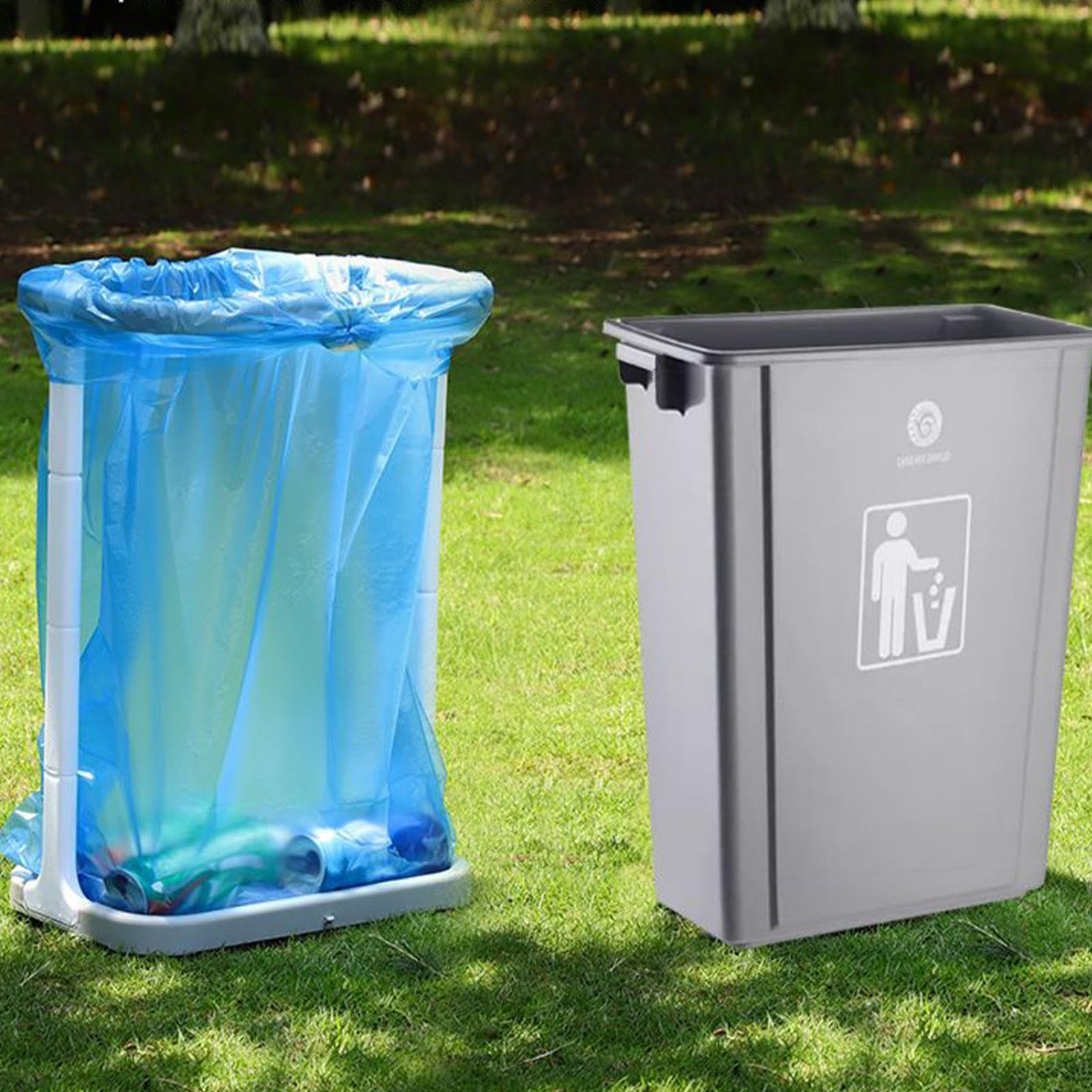 Soporte de bolsa de basura plegable, soporte para la bolsa de basura de