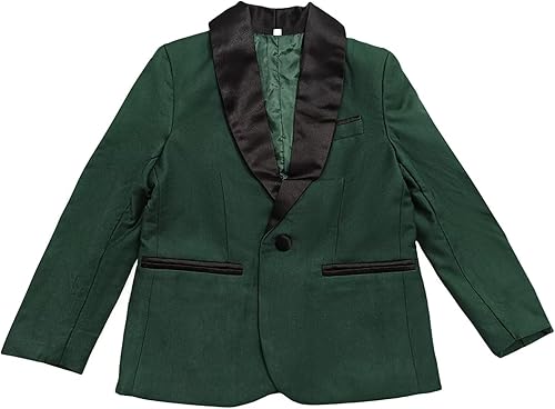 Miniatura 7 de Conjunto de traje de 3 piezas para niños, ajustado, traje de fiesta, boda, formal, esmoquin (blazer+pantalón+chaleco)