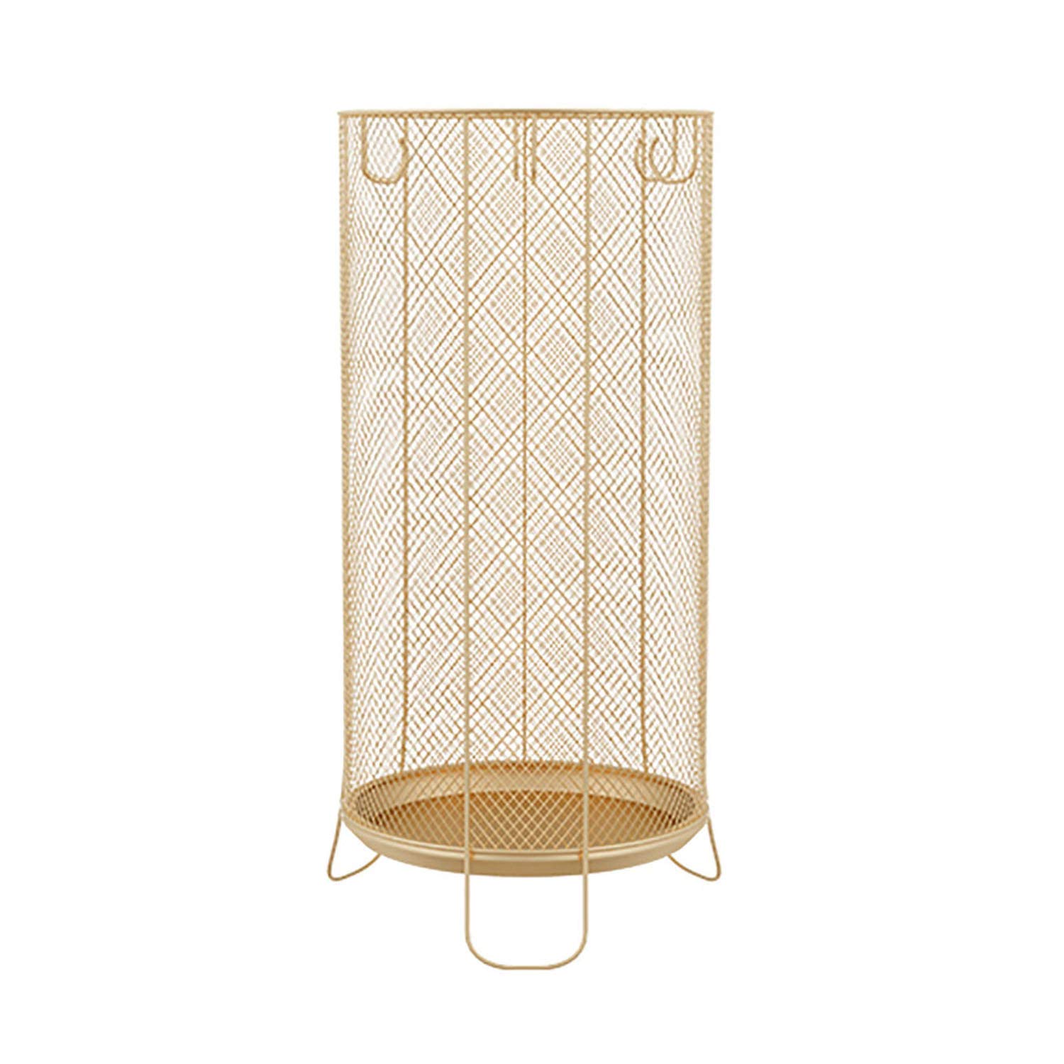 Porte-parapluie rond en maille de métal noir pour entrée de bureau ou salon 58x26cm