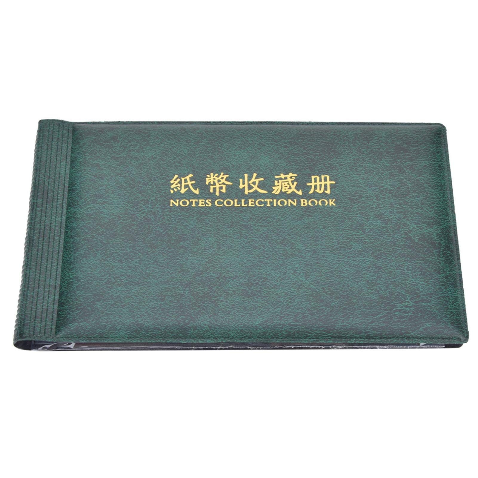 Money Holder, Long-Term Money Album Transparent with 30 Pages for Holding 60 Banknotes(Dark Green)-image-2
