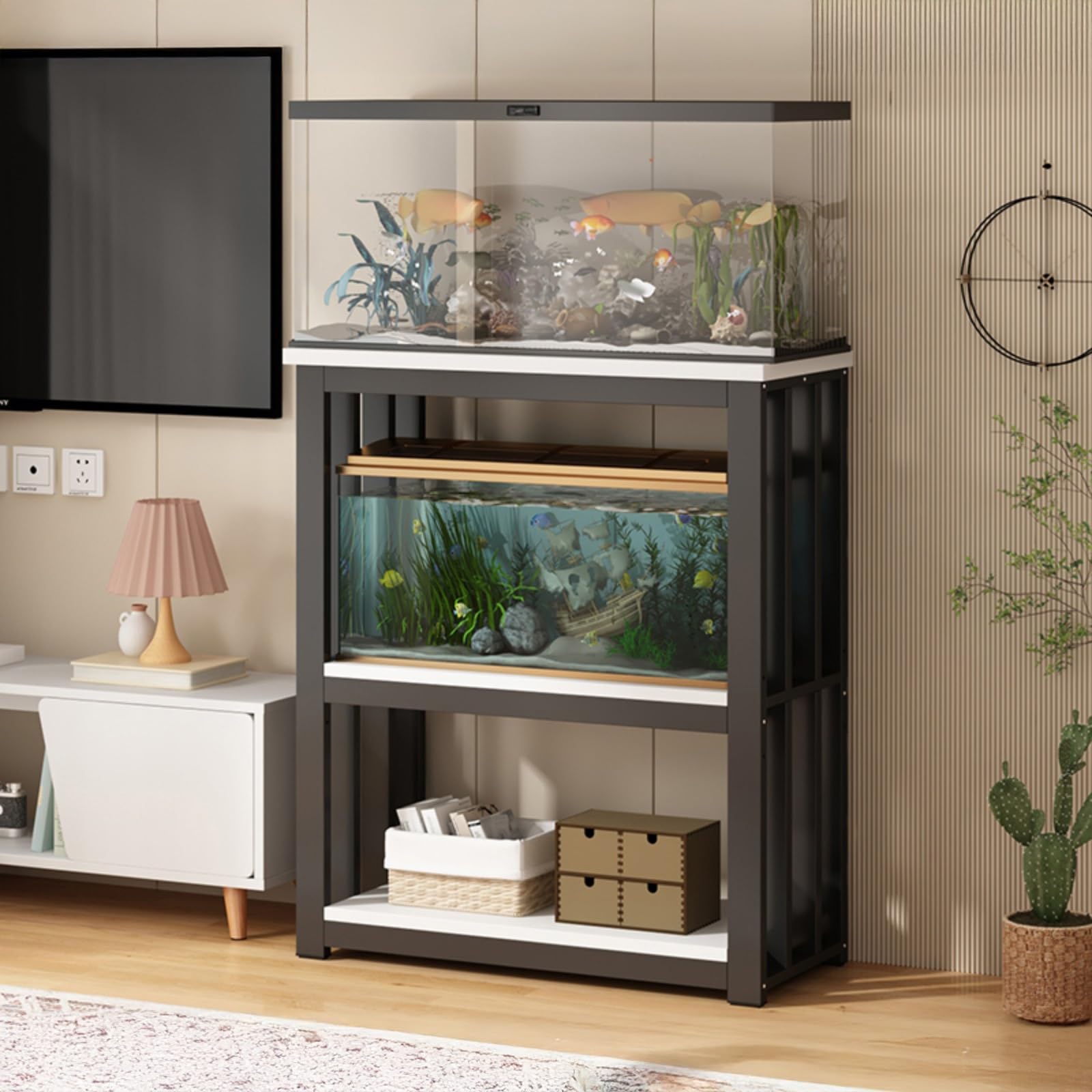 Support d'aquarium réglable pour sublimer votre bureau et salon avec un design épuré