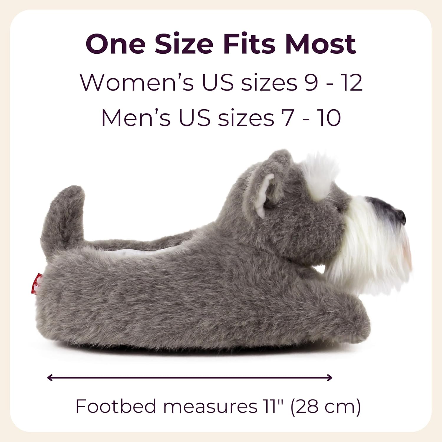 Schnauzer Slippers for Women and Men - Fuzzy Plush Dog Slippers for Adults - Image 4