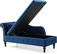 Vista 39 de HomSof Silla moderna de interior con tumbona sin brazos con patas de madera maciza