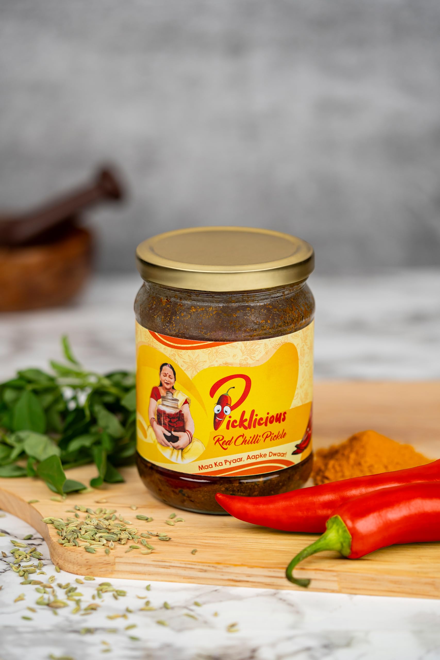 Stuffed Red Chilli Pickle (Bharwa Lal Mirch Bihari Achar) – 500 G | Authentic Homemade, Spicy & Flavourful Bharwa Mirchi |Bihari Bharwa Mircha| Picklicious - Image 5 thumbnail