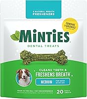 Vista 23 de Minties VetIQ - Golosinas dentales en hueso para perros, masticables dentales para perros medianos a grandes (más de 40 libras), 40