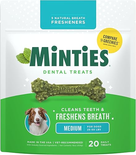 Vista 9 de Minties VetIQ - Golosinas dentales para perros, masticables dentales para perros pequeños/pequeños (menos de 40 libras), 40