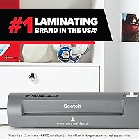 Vista 8 de Scotch Thermal Laminator and Pouch Bundle, 2 Roller System, Laminate up to 9" Wide (TL901X) with Scotch Laminating Pouches, 200-Pack (TP3854-200)