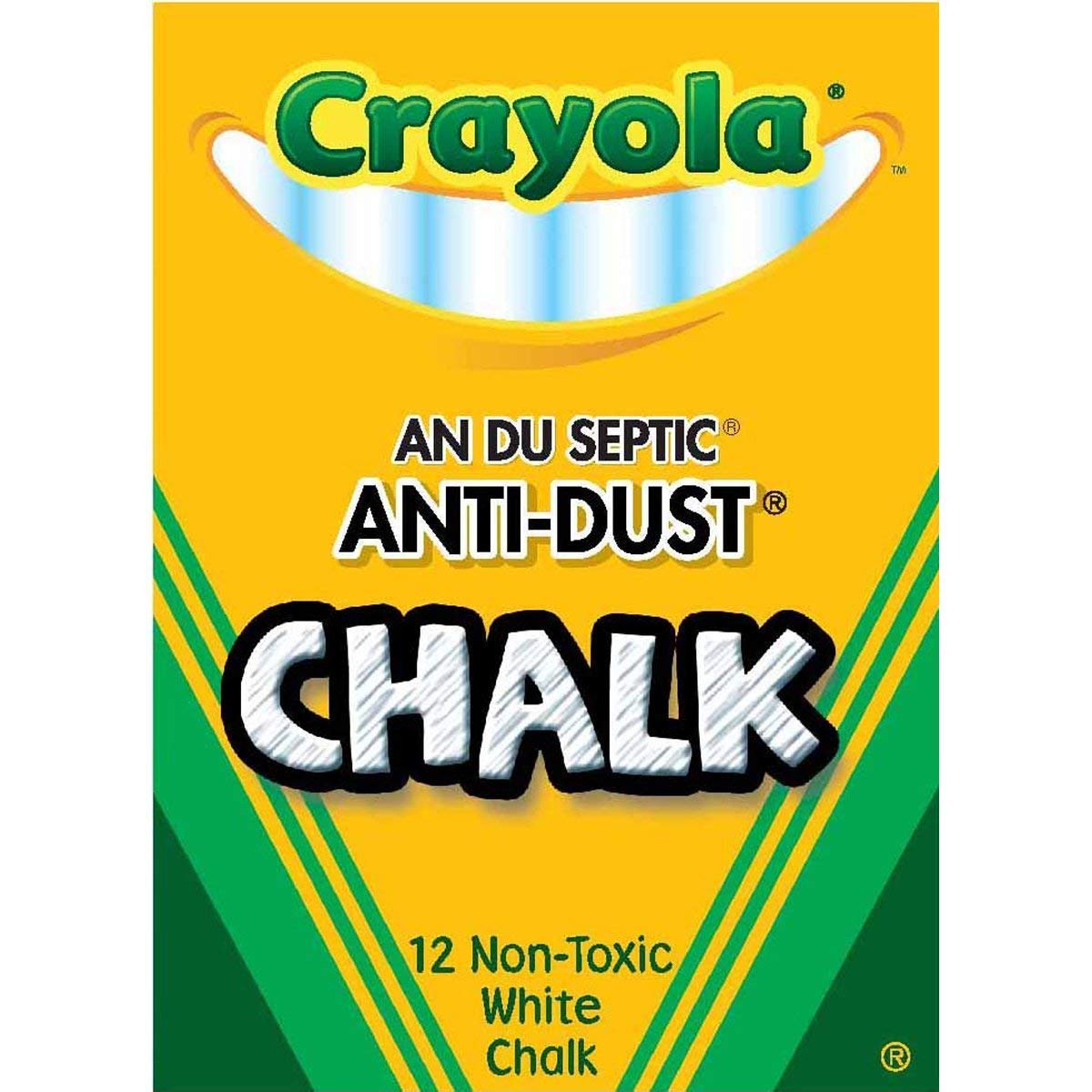 WHITE -ANTI-DUST CHALK 12/P