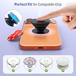 10 Pcs Sticky Pads for Pops Socket Base: 1.38" Round Strong Adhesive Replacement Double Sided Tape for iPhone Popgrips, Cell Phone Grip & Ring Holder, Very High Bond Circle Sticker 35mm