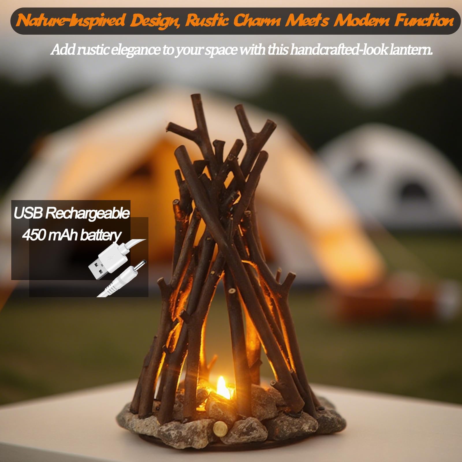 Lampada a fiamma artificiale dimmerabile con 3 modalità e suono della fiamma, alimentata tramite USB, decorazione da tavolo per rilassarsi in camera da letto o in ufficio
