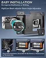 Vista 7 de Nilight Conjunto de faros delanteros compatible con 1988 1989 1990 1991 1992 1993 1994 1995 1996 1997 1998 C/K GMC Sierra Blazer Yukon 1994-1999