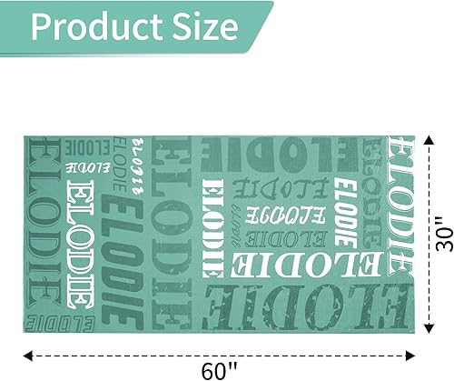 Miniatura 4 de CUSTOMOOD Toalla de playa de microfibra personalizada de 30 x 60 pulgadas, manta de toalla de viaje y piscina de secado rápido con nombre para