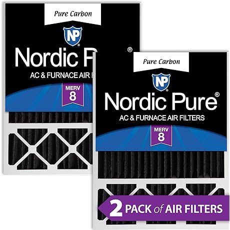 Nordic Pure 20x25x5 [2-Pack] - Odor Reduction MERV 8 AC Filter