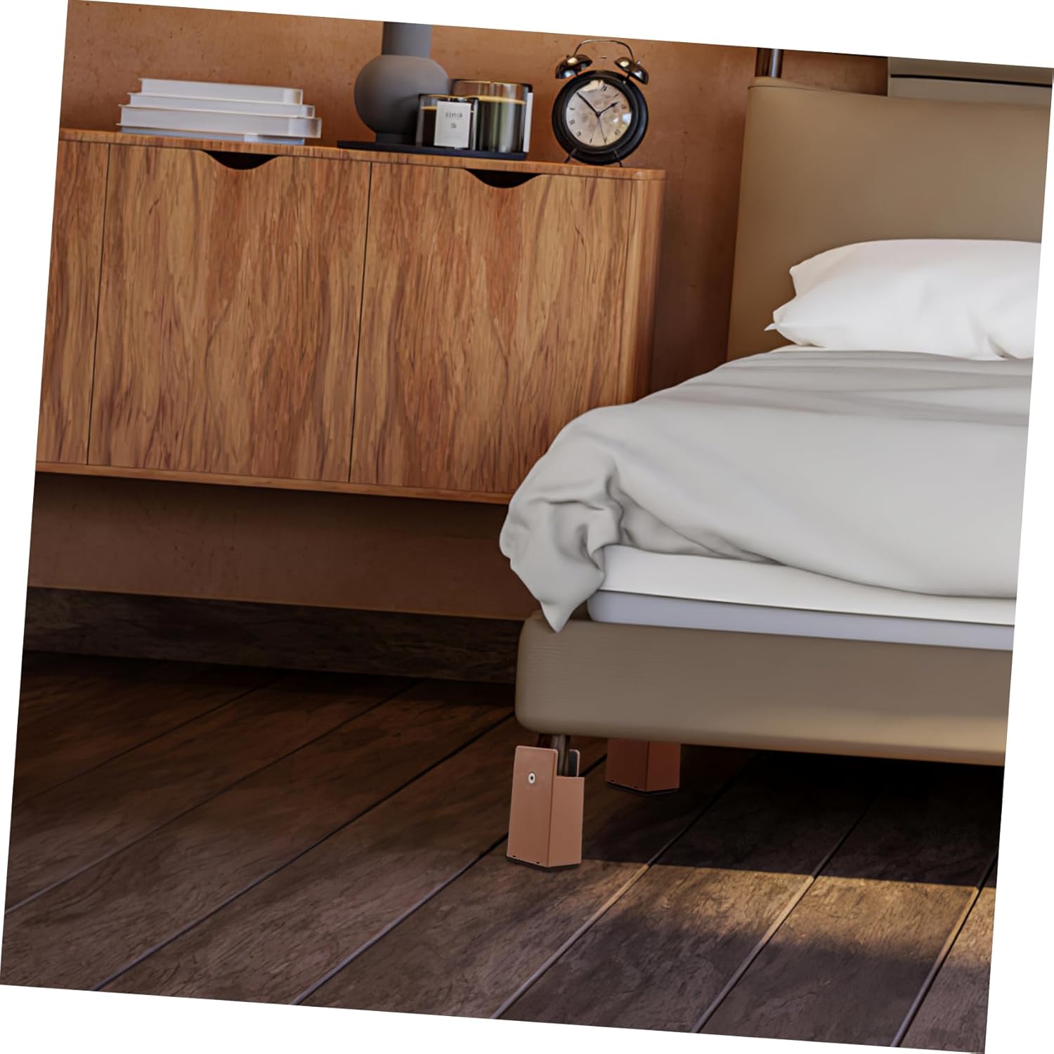 4pcs Bed Risers for Dorm Bun Feet for Furniture Table and Chair Leg Covers