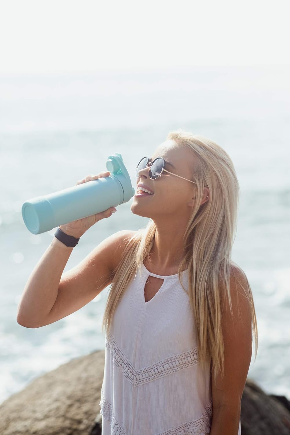 Simple Modern 14oz Water Bottle, Kids Insulated Reusable Wide Mouth Stainless Steel Metal Flask with Chug Lid and Silicone Boot, Pattern: Ocean Quartz 14oz Chug Lid & Boot Pattern: Ocean Quartz