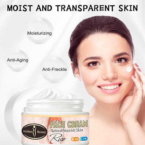 Miniatura 3 de AICHUN BEAUTY Crema facial Extracto de arroz natural Cuidado de la piel Hidratante Antiedad Antipecas Reparación Dañada Piel Restaura Hidratación