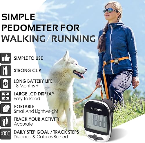 Miniatura 32 de PINGKO Paso/distancia/calorías/contador portátil multifuncional al aire libre del podómetro del deporte Rosa