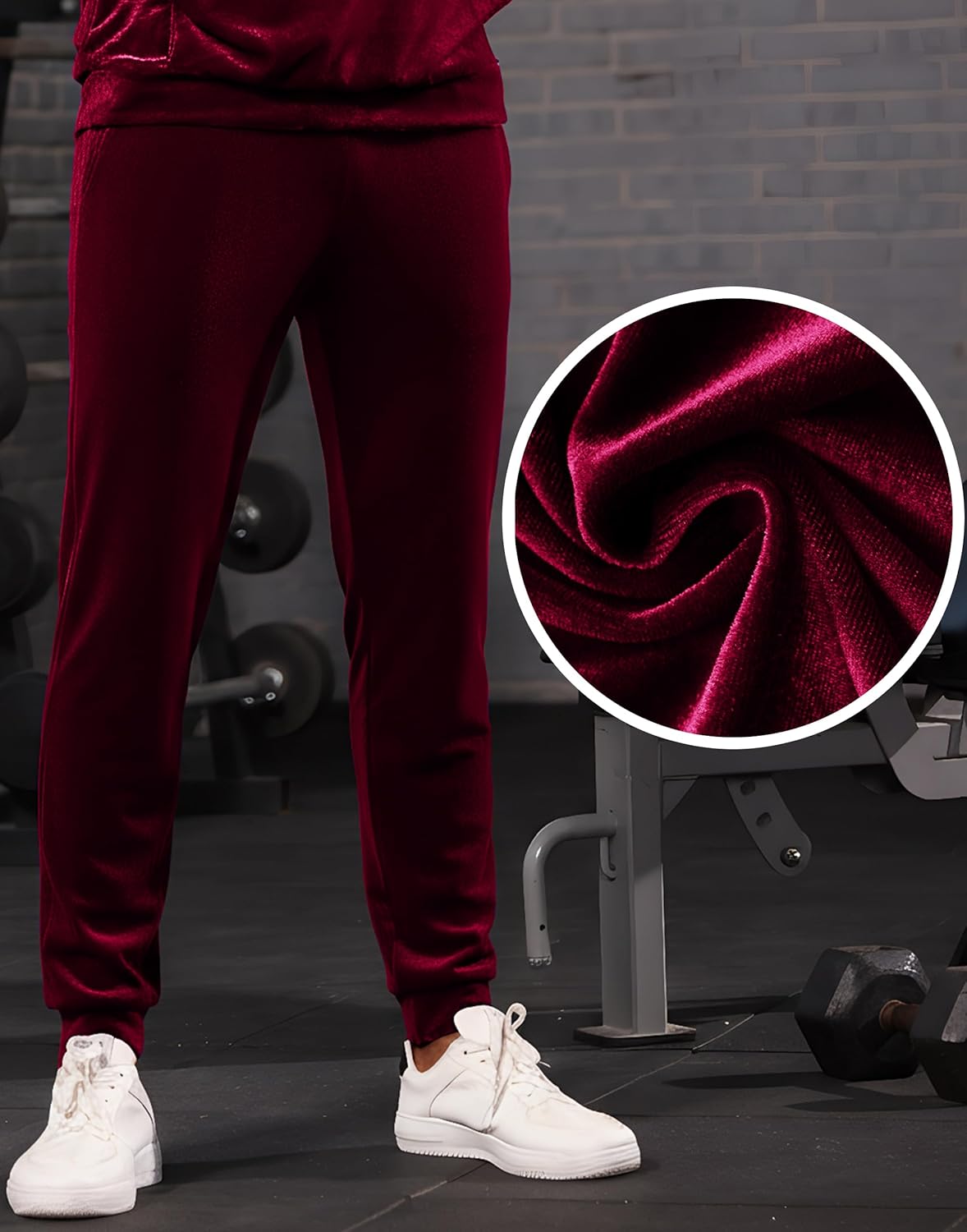 RPOVIG Men's Velour Hoodie Tracksuit 2 Pieces Set Jogging Sweatsuits Outfits Fall Warm Clothes Velvet Hooded Sweatshirt - Image 6