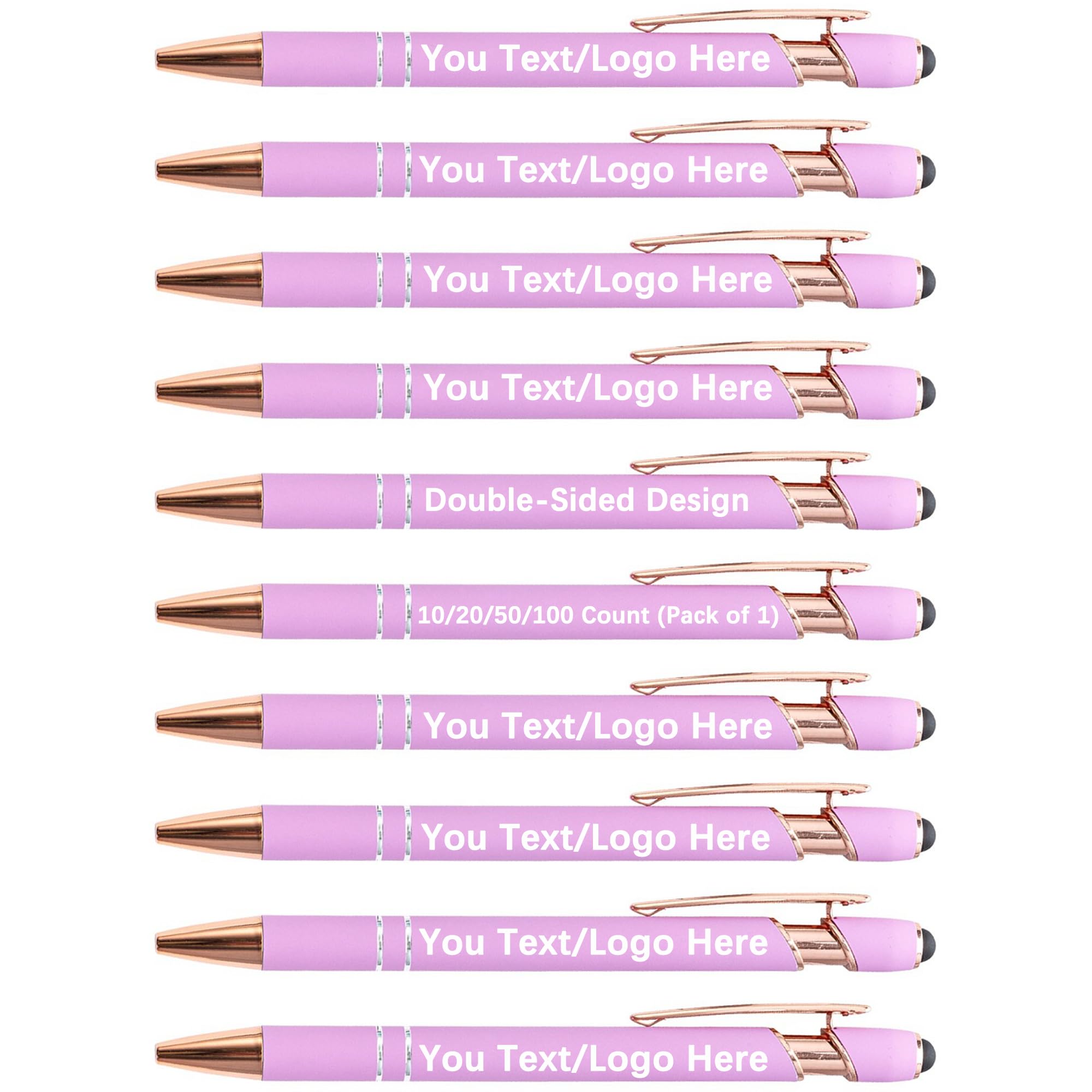 Personalised Gel Ink Rollerball Pens Bulk, Retractable Ballpoint Pens, Customised Laser Engraved Stylus with Name,Text,Logo Metal Ballpoint Pen Gift for Office Business School