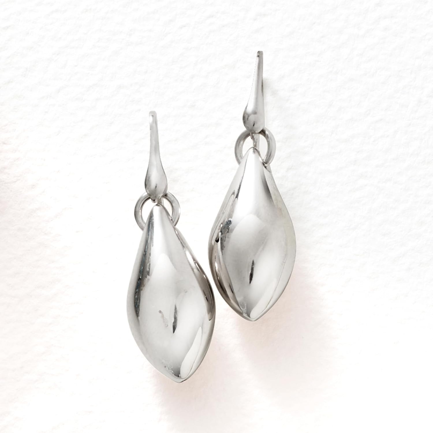 Ross-Simons Italian Sterling Silver Oval Domed Drop Earrings - Image 3