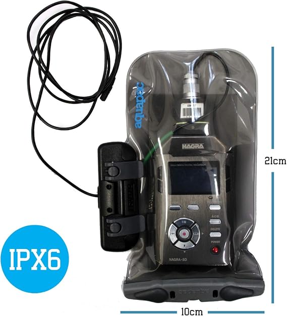 Aquapac Waterproof Case For Radio Microphone Medium, Made in the UK, Professional Sound Engineer, For Wired Electronic Devices