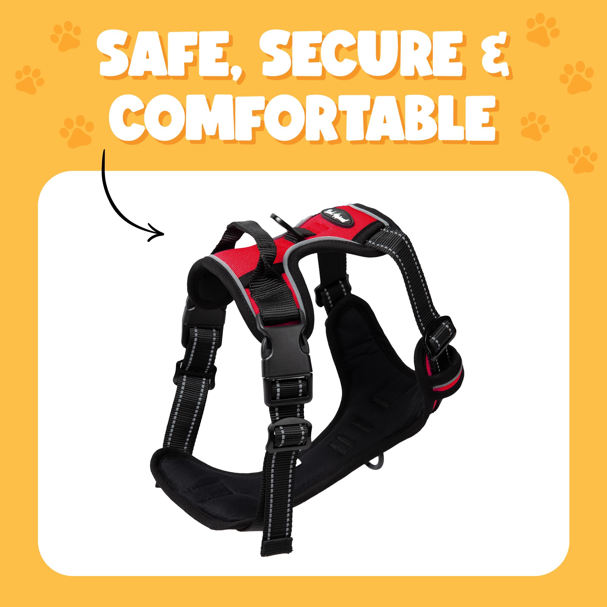 Bark Appeal Arnés de control reflectante M-Pink