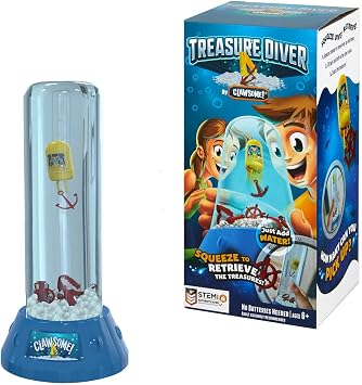 CLAWSOME! Treasure Diver Handheld Water Game | Retro Mini Sea Diving STEM Toys for Adults, Girls & Boys Ages 6-12