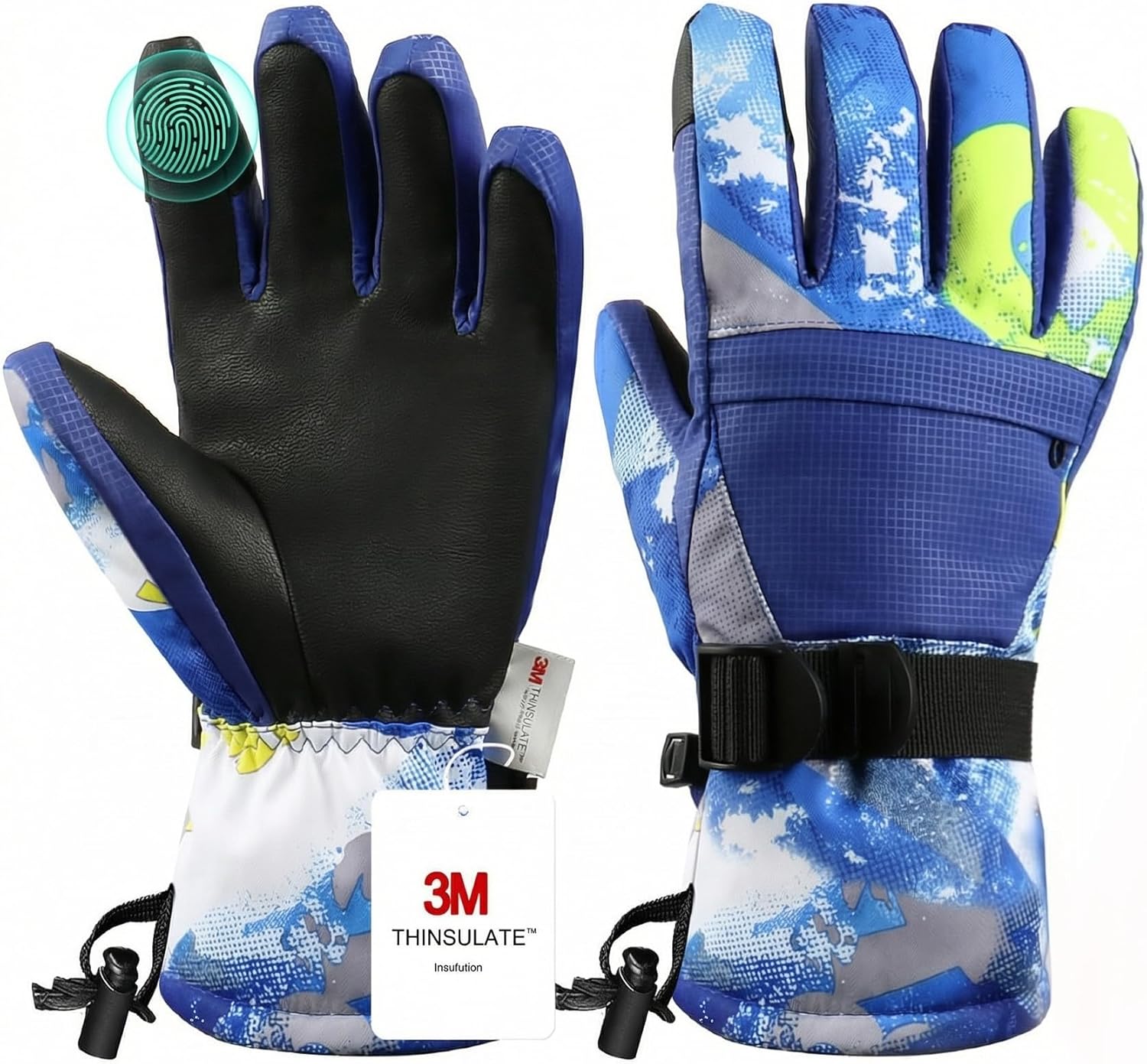 Ski Gloves, Warmest Waterproof and Breathable Snow Gloves for Cold Weather, Fits Both Men & Women,for Parent Child Outdoor