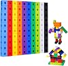 100 Pcs Counting Blocks Maths for Children Counting Cubes with 10 Colours Maths Cubes Building Blocks Maths Counters for Kids Connecting Toys Linking Cubes for School & Home Early Maths Learning