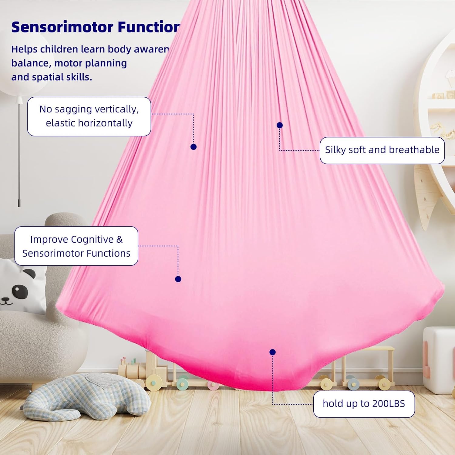 Sensory Swing Chairs for Kids, Indoor & Outdoor Hanging Therapy Cuddle Hammock Swing Seats for Child Teens with Autism, ADHD, Aspergers, Sensory Integration