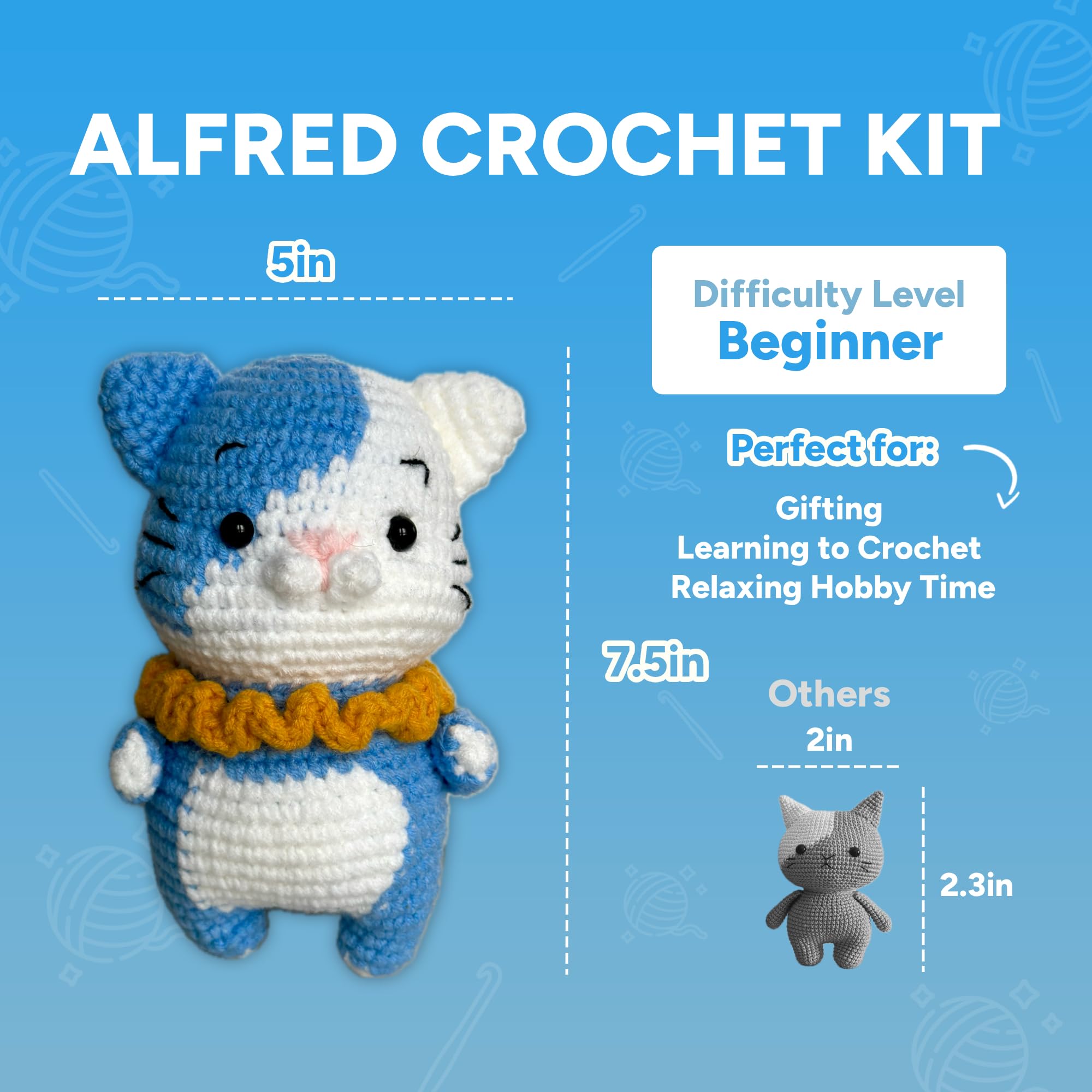 PUFLS Kit de ganchillo para principiantes (gato)