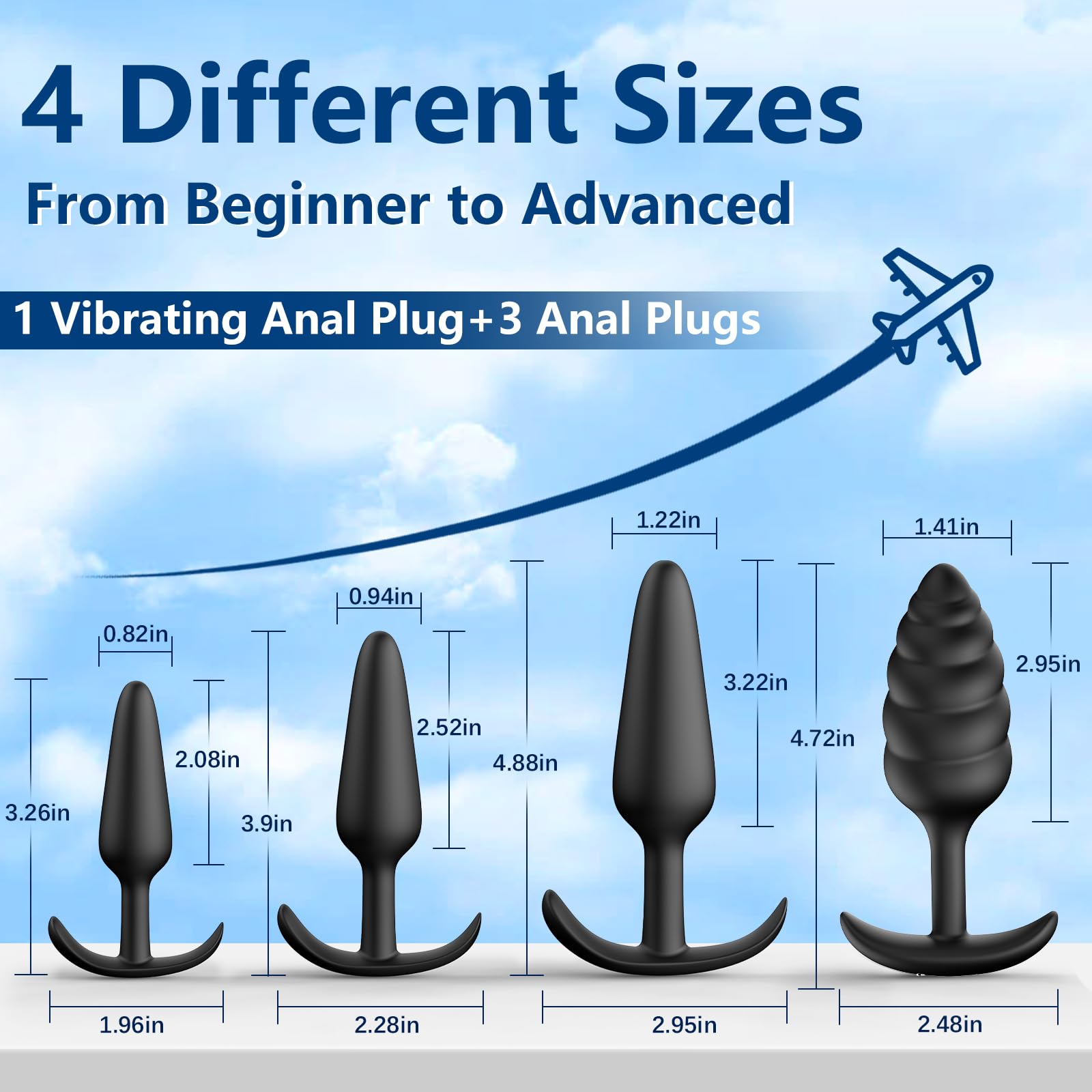 Amazon.com: DLKDMFI Anal Plug 4PCS Vibrating Butt Plug, 10 Vibration Modes Anal Toys Prostate Massager Buttplug Set, Mens Sex Toys Anal Vibrator Remote Control Anal Trainer, Beginner to Advanced Adult Sex Toys : Amazon.com: DLKDMFI Anal Plug 4PCS Vibrating Butt Plug, 10 Vibration Modes Anal Toys Prostate Massager Buttplug Set, Mens Sex Toys Anal Vibrator Remote Control Anal Trainer, Beginner to Advanced Adult Sex Toys :